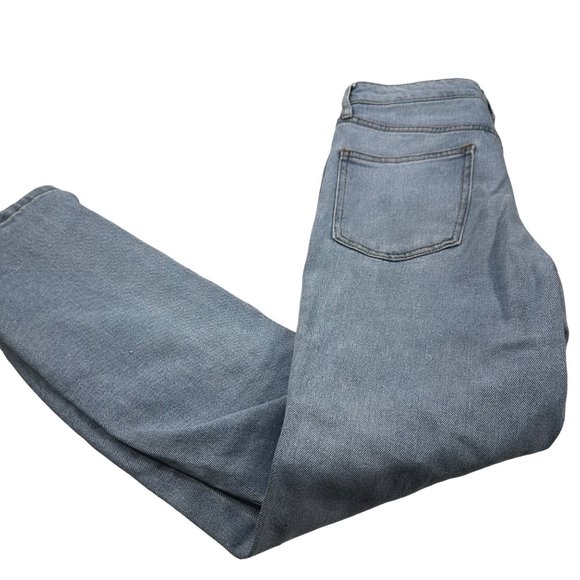 No Boundaries Women's Size 9 Straight Leg Distressed Med Wash Jean Blue Preowned - Picture 2 of 16